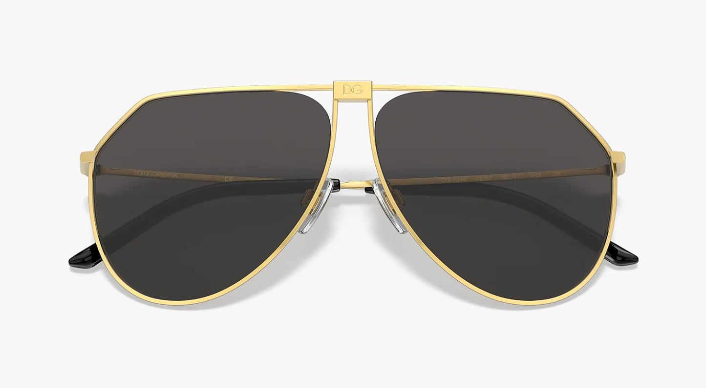Dolce & Gabbana SLIM DG 2248 Gold/Grey Sunglasses