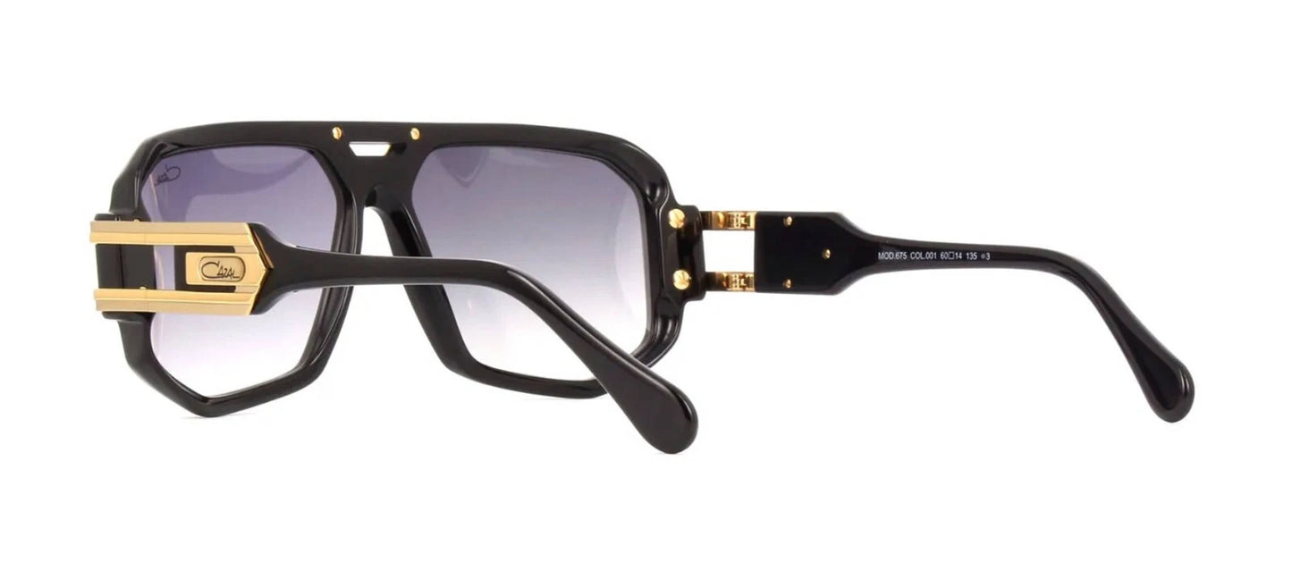 CAZAL 675 Black Gold/Grey Shaded (001) Sunglasses