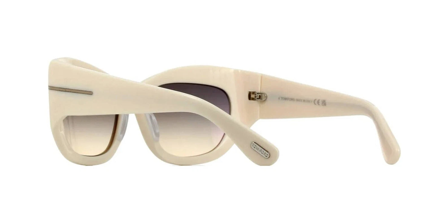 Tom Ford BRIANNA FT 1065 Ivory/Brown Smoke Shaded (25B) Sunglasses