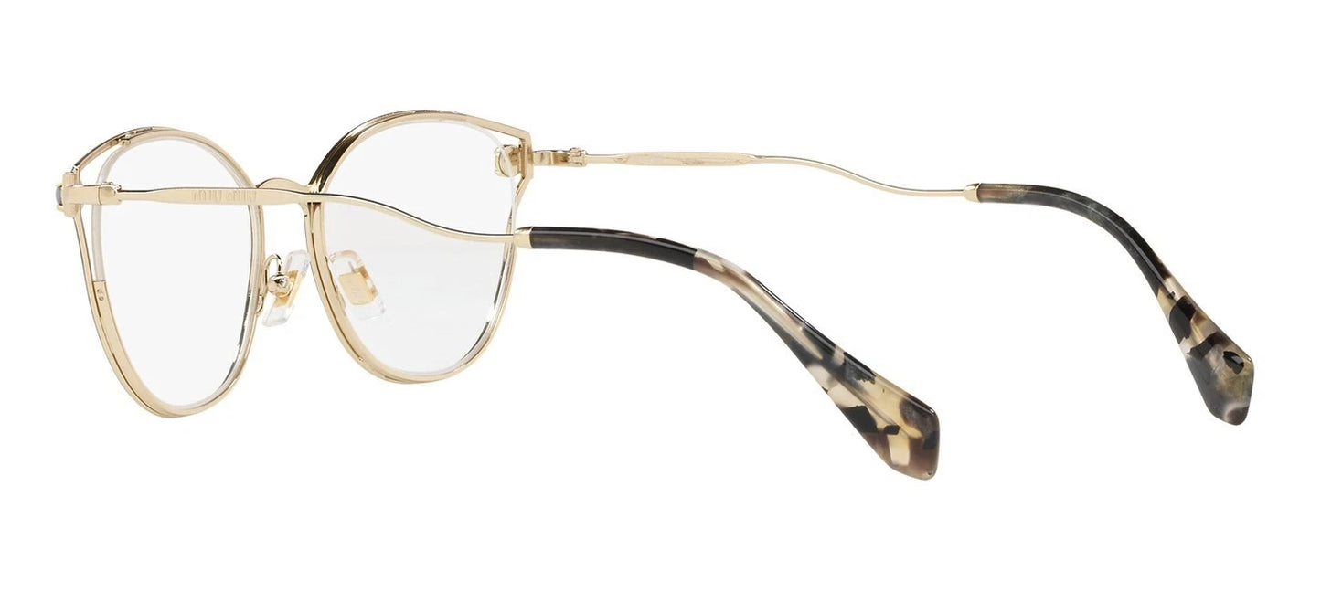Miu Miu PEARL VMU53Q BLACK AND GOLD (1AB-1O1) Eyeglasses