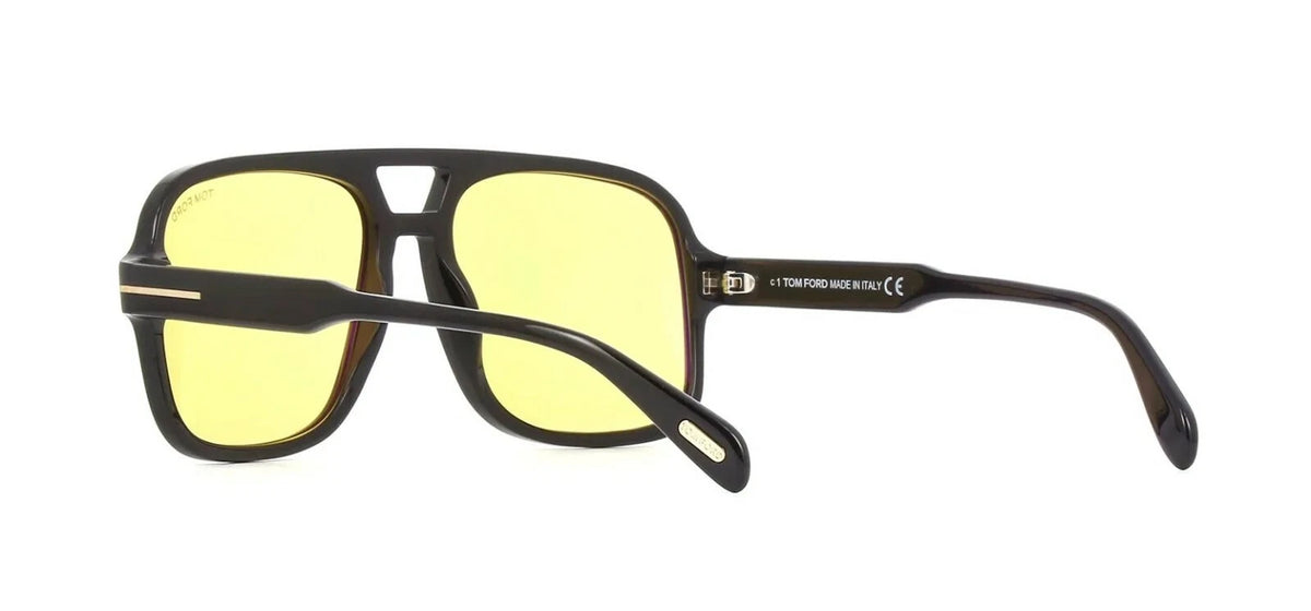 Tom Ford FALCONER-02 FT0884 Shiny Black/Brown Yellow (01E) Sunglasses