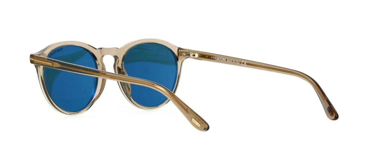 Tom Ford AURELE FT 0904 Transparent Beige/Blue (57V) Sunglasses