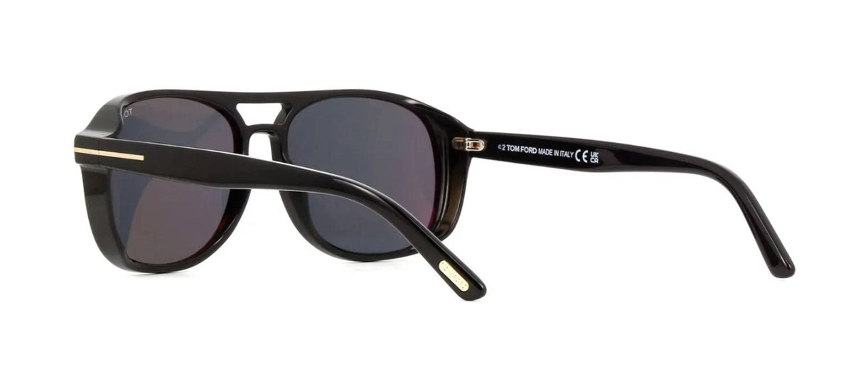 Tom Ford ROSCO FT 1022 Shiny Black/Grey (01A) Sunglasses