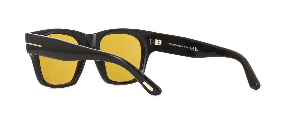 Tom Ford CAINE-02 FT1280 Shiny Black/Brown (01E) Sunglasses