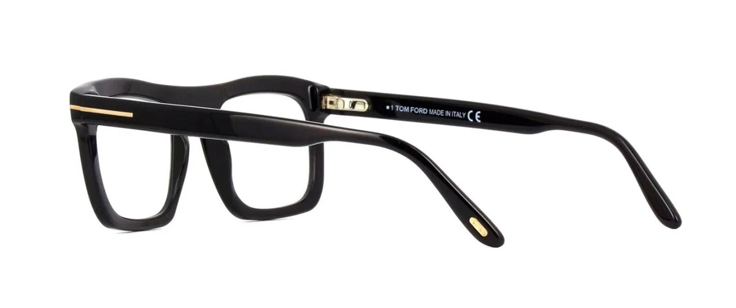 Tom Ford FT 5757-B BLUE BLOCK Shiny Black/Blue Filter (001) Eyeglasses