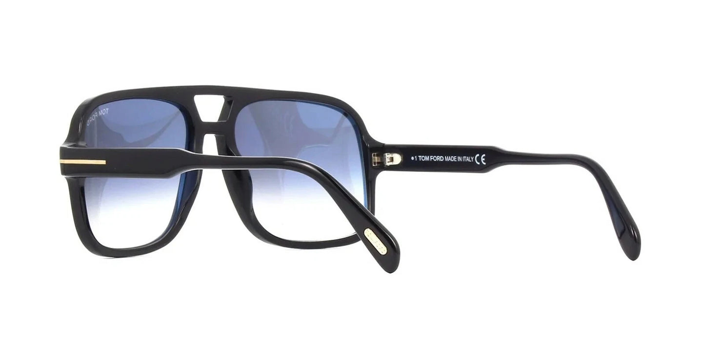 Tom Ford FALCONER-02 FT0884 Shiny Black/Grey Shaded (01B) Sunglasses
