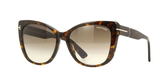 Tom Ford NORA FT 0937 Dark Havana/Roviex Shaded (52K) Sunglasses