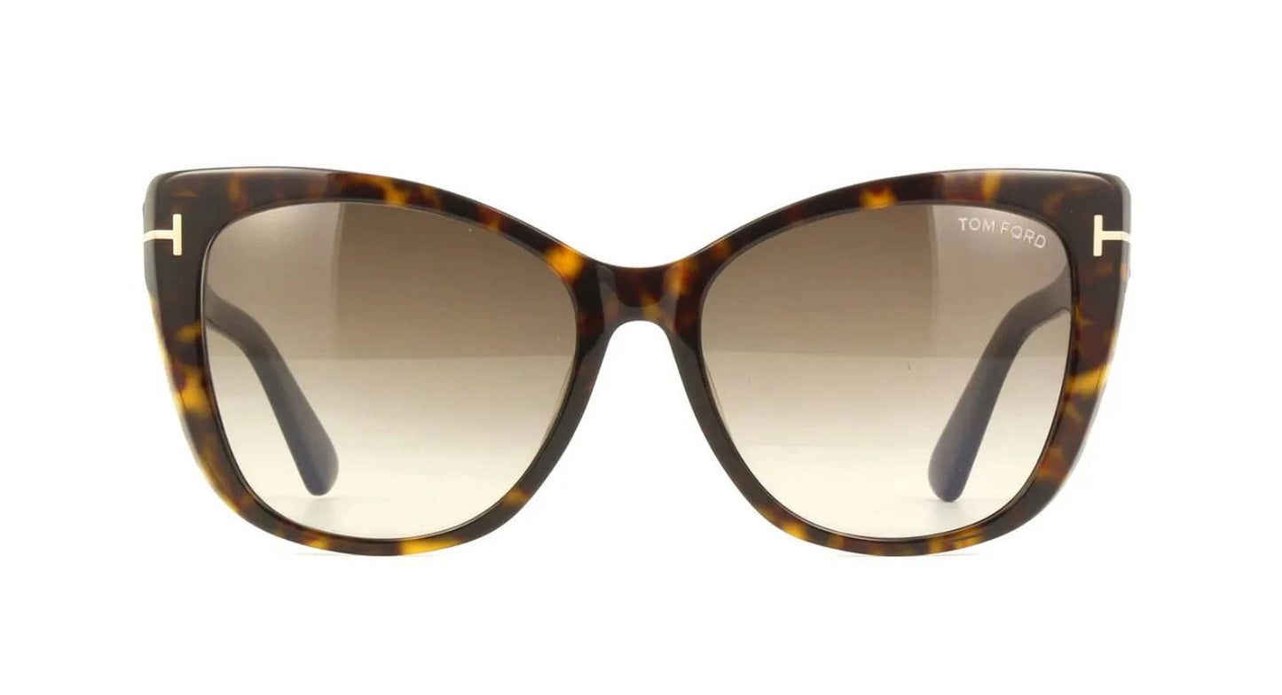 Tom Ford NORA FT 0937 Dark Havana/Roviex Shaded (52K) Sunglasses