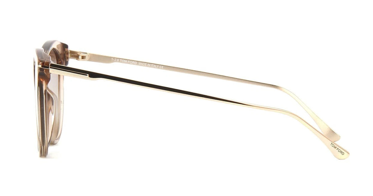 Tom Ford MICAELA FT 0662 Brown Crystal/Brown Shaded Mirror (45G) Sunglasses
