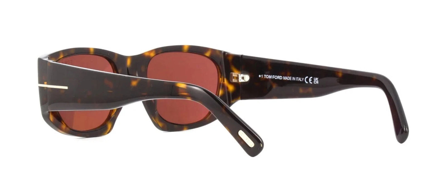 Tom Ford CYRILLE-02 FT 0987 Dark Havana/Burgundy (52S) Sunglasses