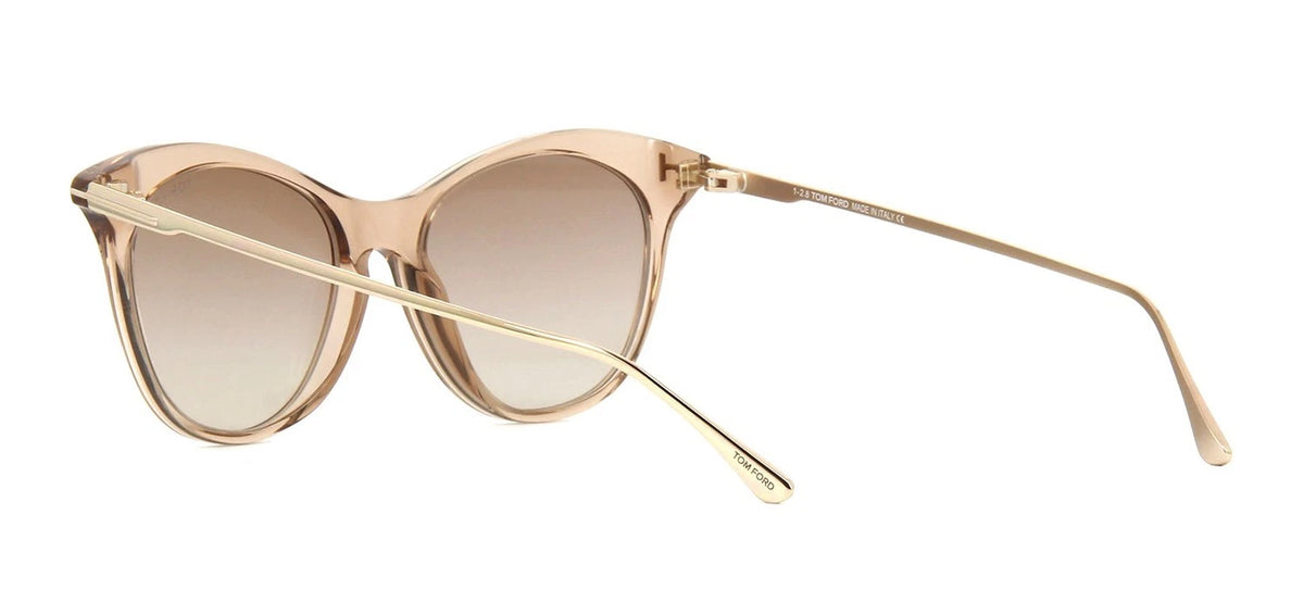 Tom Ford MICAELA FT 0662 Brown Crystal/Brown Shaded Mirror (45G) Sunglasses