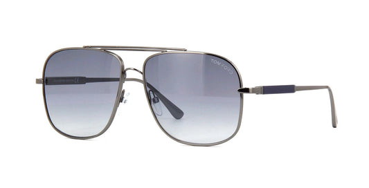Tom Ford JUDE FT 0669 DARK RUTHENIUM/BLUE GREY SHADED (12W) Sunglasses