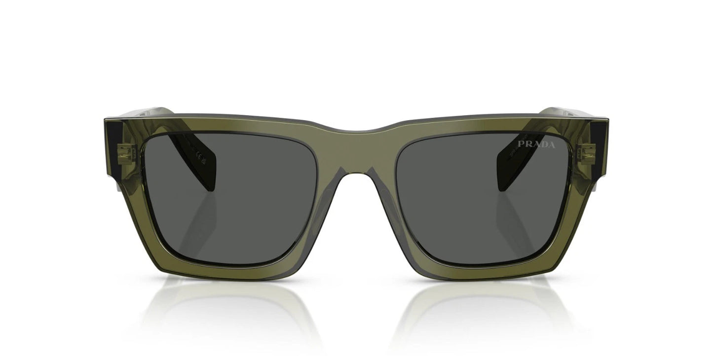 Prada PR A06S Transparent Military/Dark Grey (25A-40L) Sunglasses