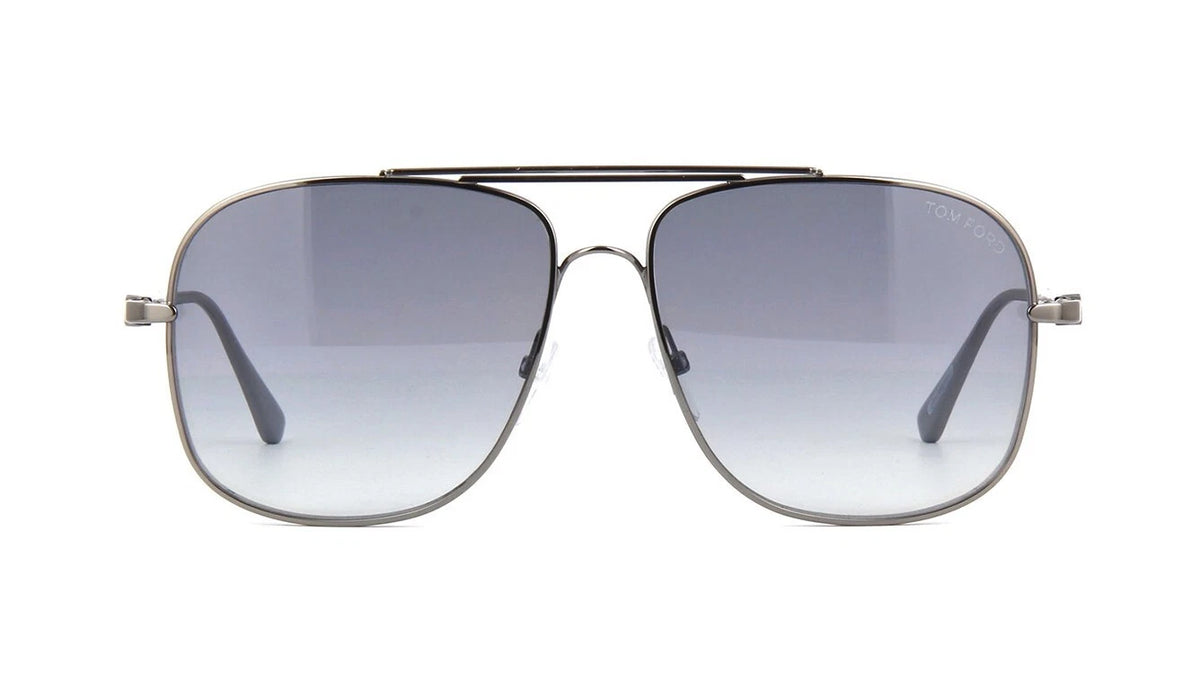 Tom Ford JUDE FT 0669 DARK RUTHENIUM/BLUE GREY SHADED (12W) Sunglasses