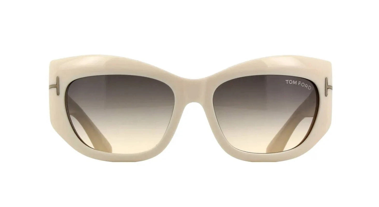 Tom Ford BRIANNA FT 1065 Ivory/Brown Smoke Shaded (25B) Sunglasses