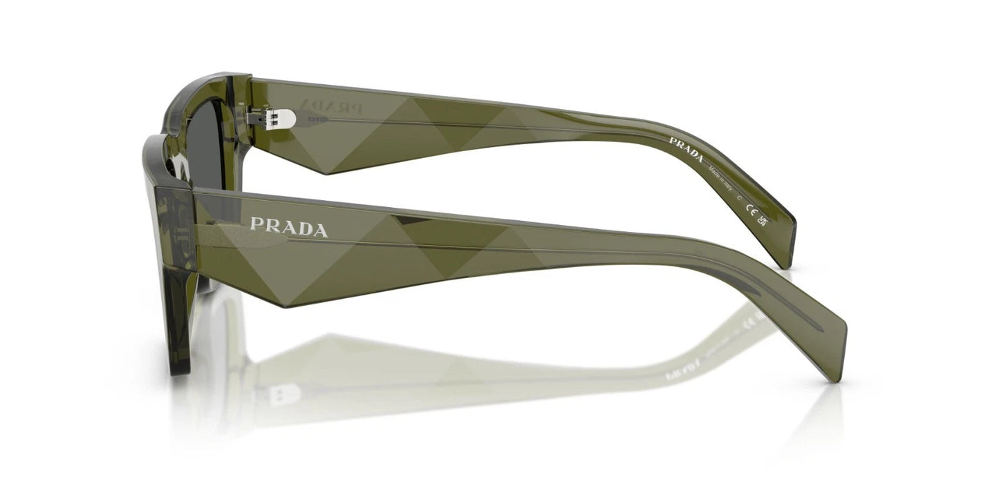 Prada PR A06S Transparent Military/Dark Grey (25A-40L) Sunglasses