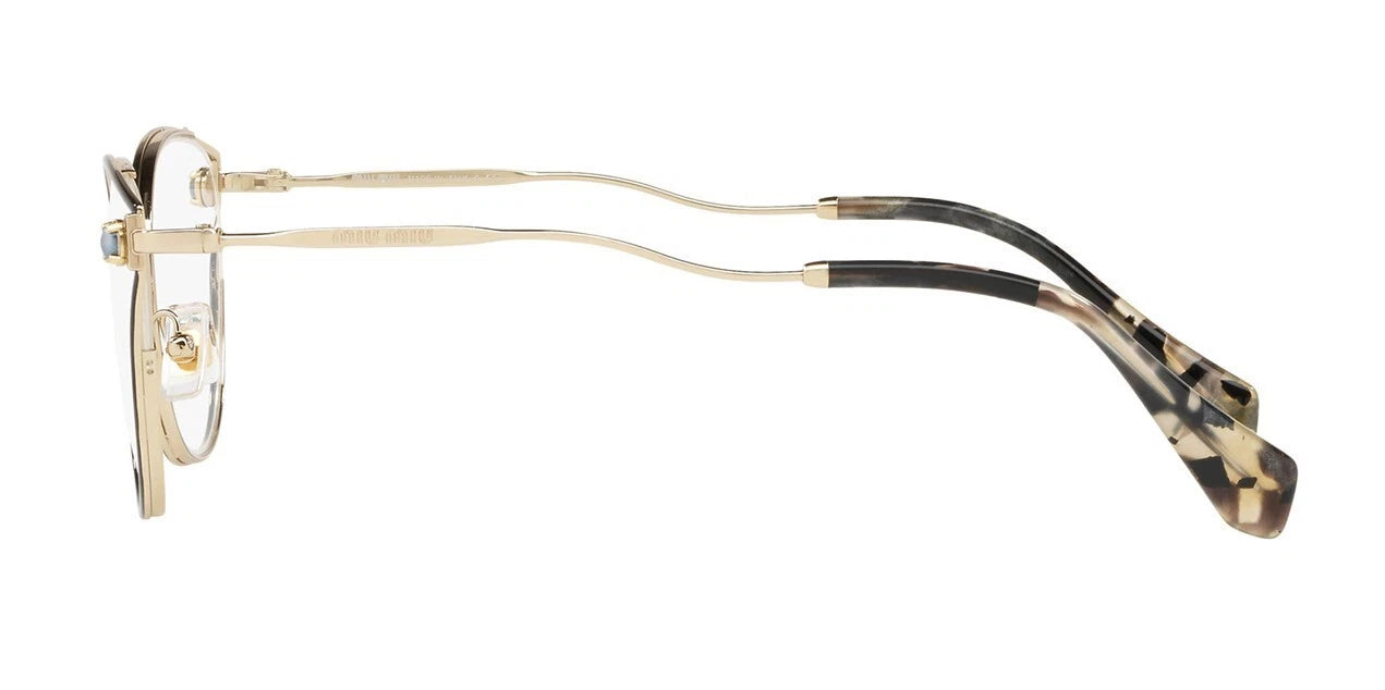 Miu Miu PEARL VMU53Q BLACK AND GOLD (1AB-1O1) Eyeglasses