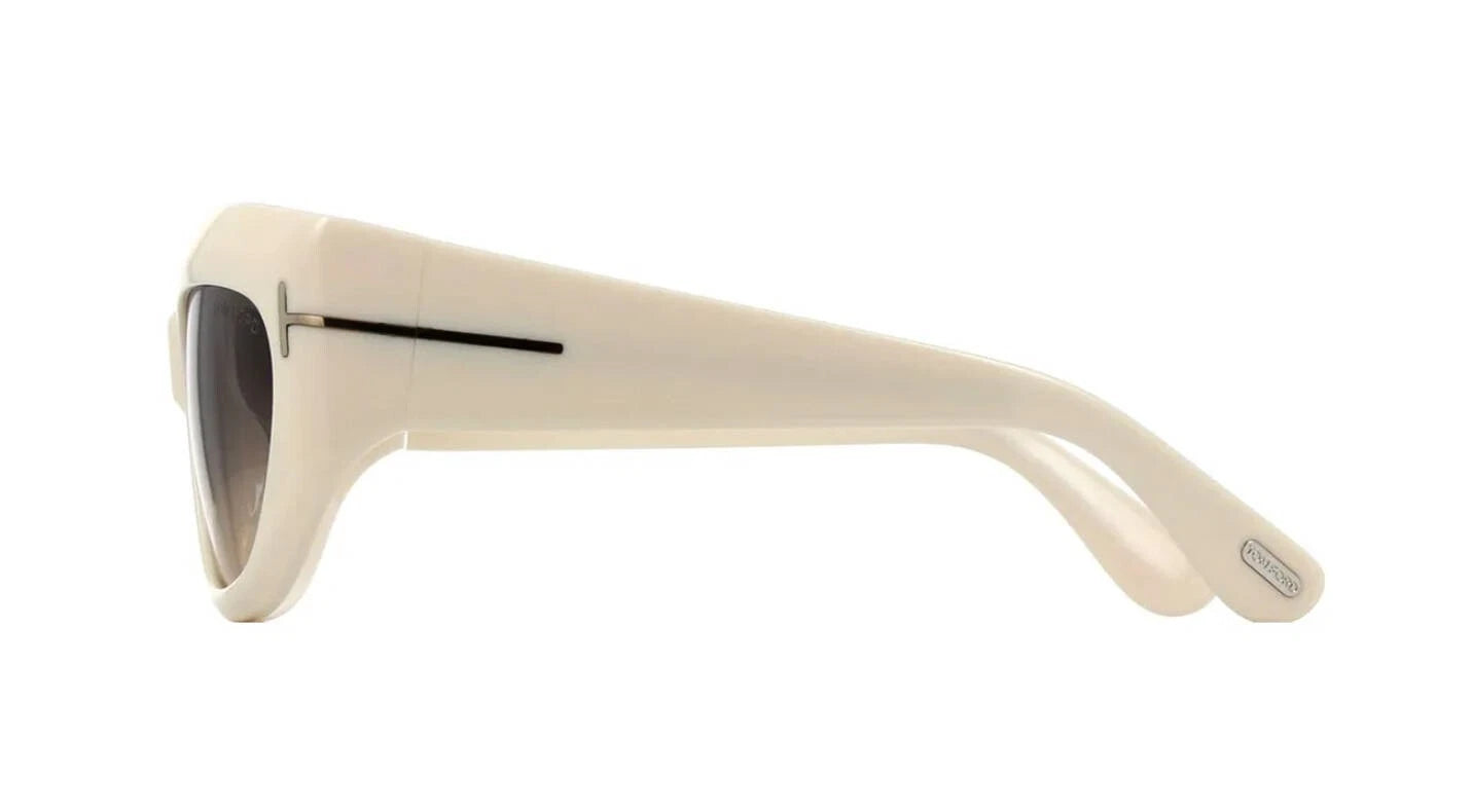 Tom Ford BRIANNA FT 1065 Ivory/Brown Smoke Shaded (25B) Sunglasses