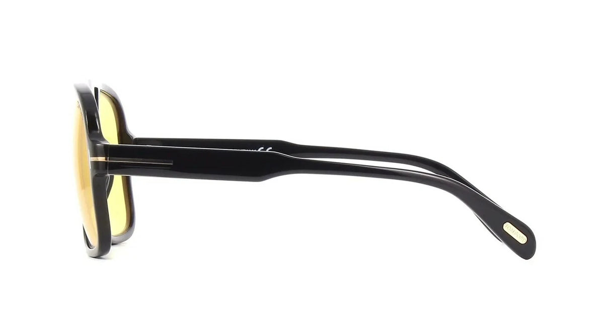 Tom Ford FALCONER-02 FT0884 Shiny Black/Brown Yellow (01E) Sunglasses