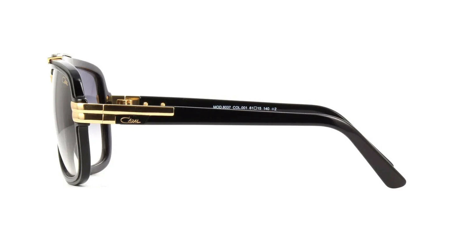 CAZAL 8037 Black Gold/Grey Shaded (001) Sunglasses