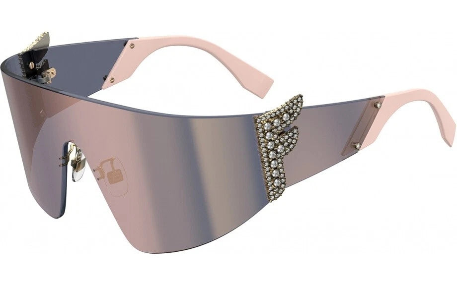 FENDI FREEDOM FF 0382/S Pink/Grey Pink Mirrored (35J/0J) Sunglasses