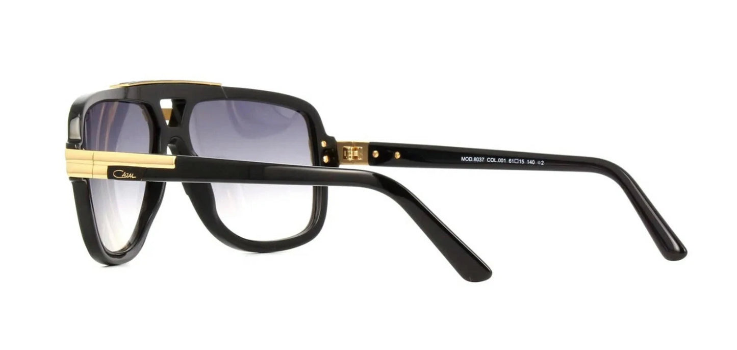 CAZAL 8037 Black Gold/Grey Shaded (001) Sunglasses