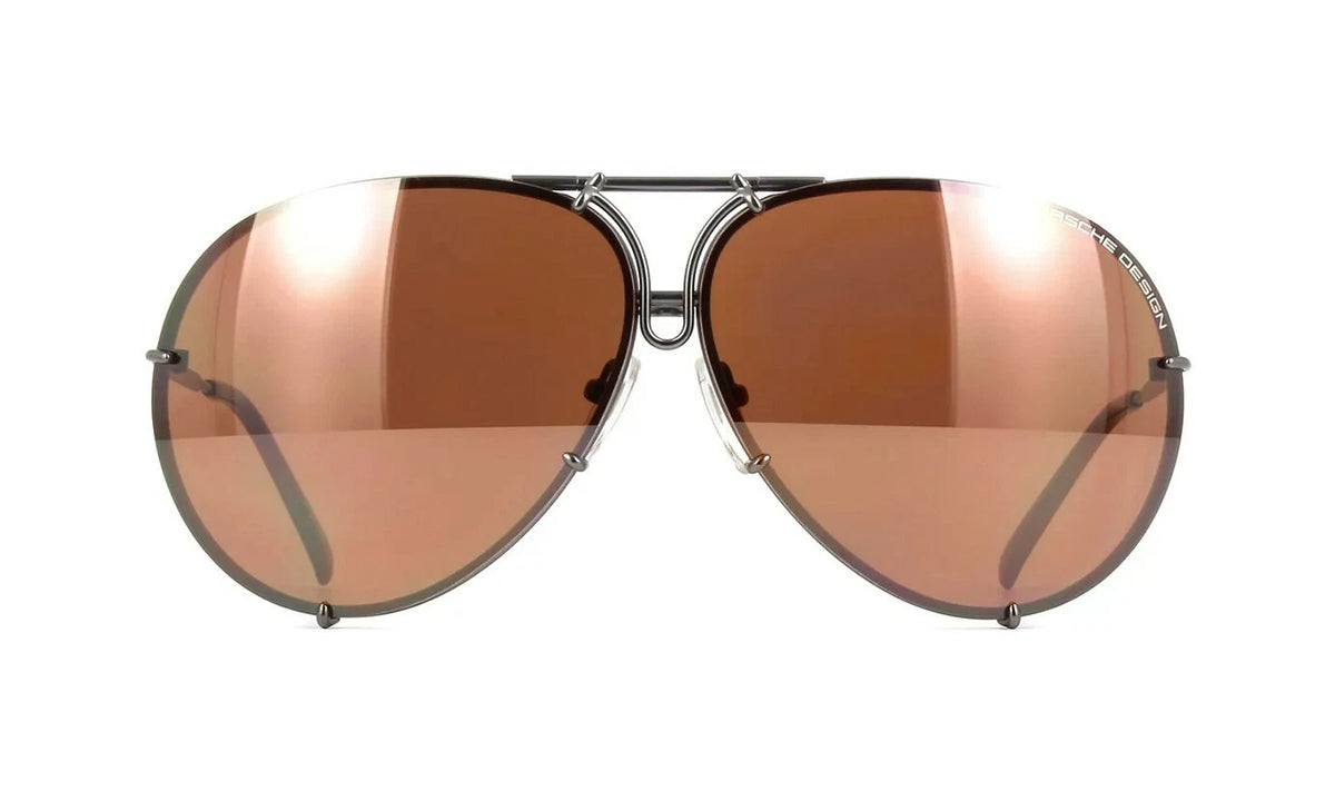 Porsche Design P8478 Matte Grey/Green + Brown Semi-Mirrored (C) Sunglasses