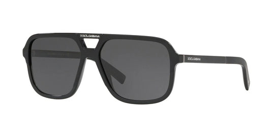 Dolce & Gabbana ANGEL DG 4354 Shiny Black/Grey (501/87) Sunglasses