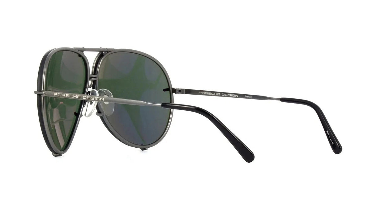 Porsche Design P8478 Matte Grey/Green + Brown Semi-Mirrored (C) Sunglasses