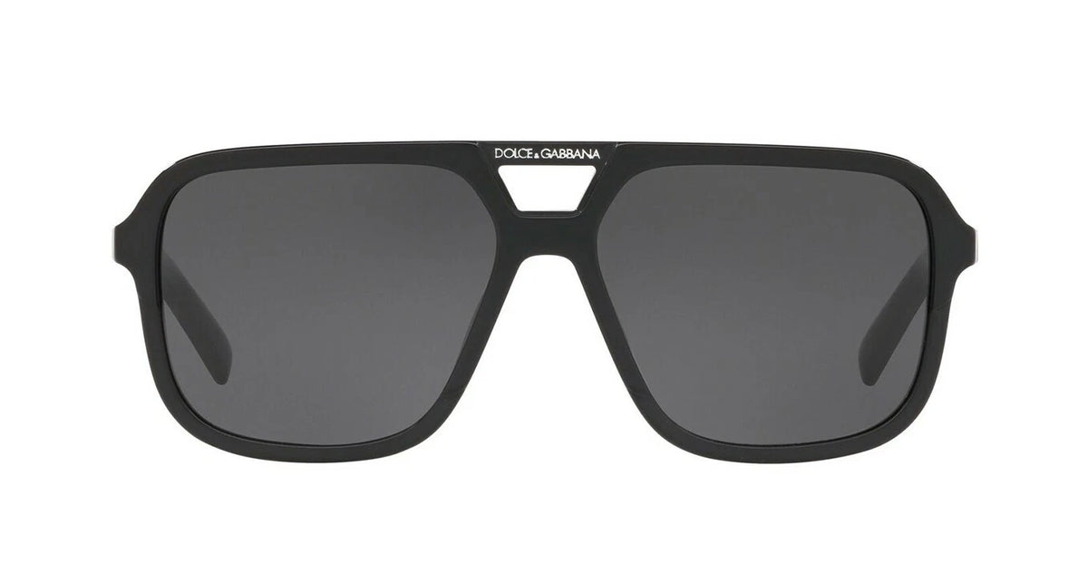 Dolce & Gabbana ANGEL DG 4354 Shiny Black/Grey (501/87) Sunglasses