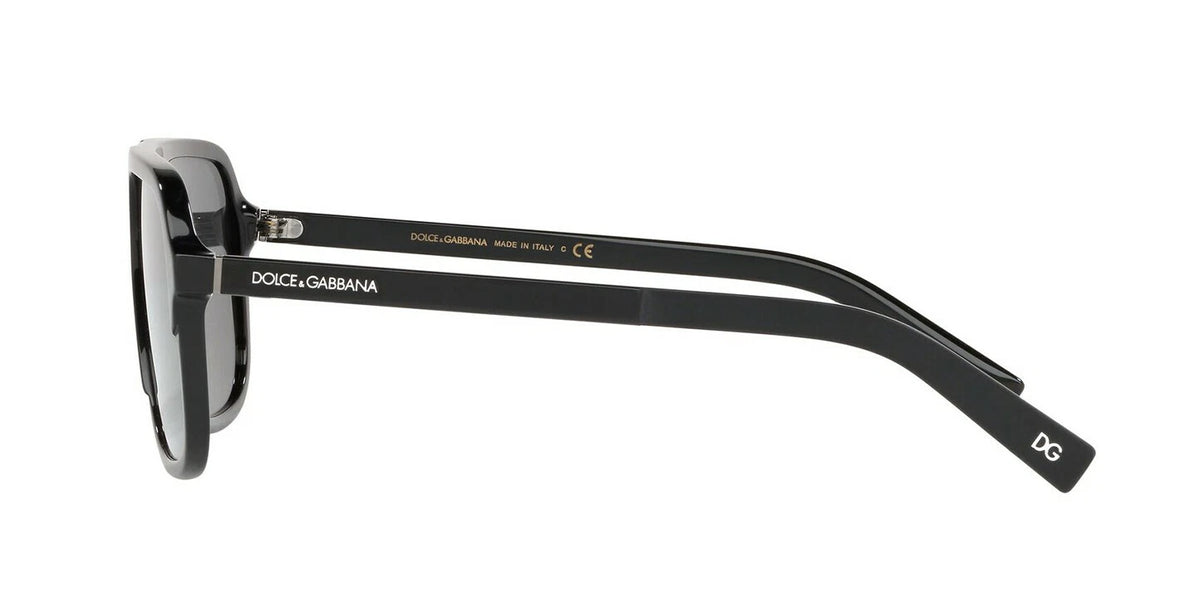 Dolce & Gabbana ANGEL DG 4354 Shiny Black/Grey (501/87) Sunglasses