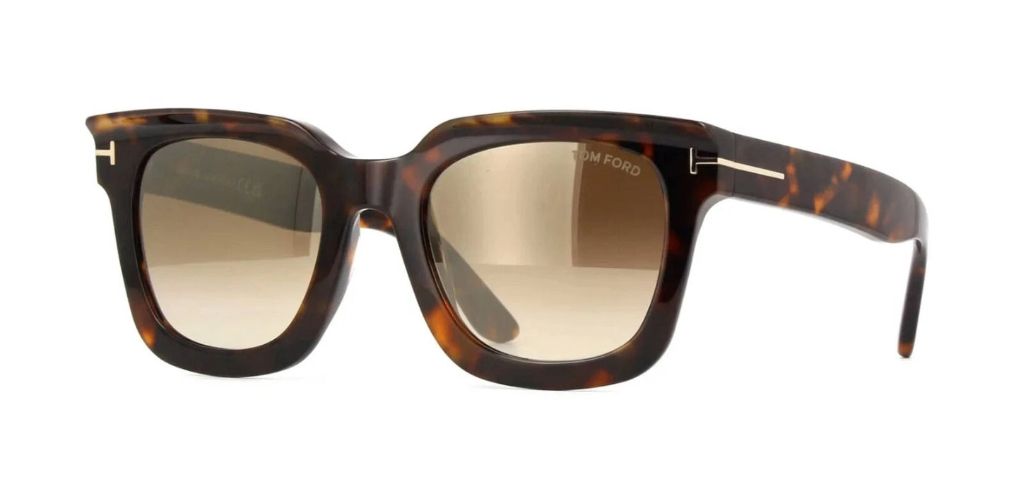 Tom Ford LEIGH-02 FT 1115 Havana/Brown Shaded Mirrored (52G) Sunglasses