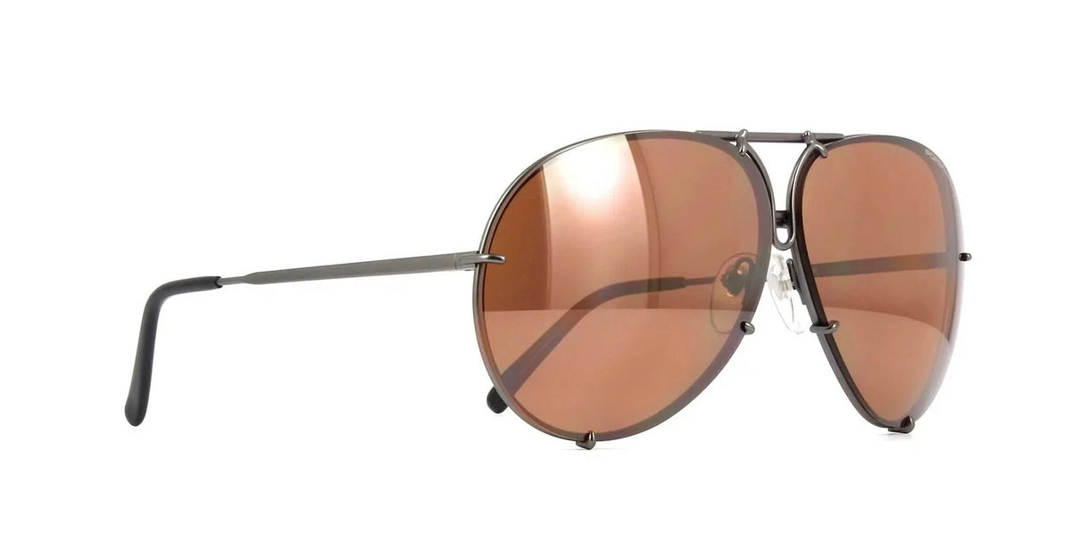 Porsche Design P8478 Matte Grey/Green + Brown Semi-Mirrored (C) Sunglasses