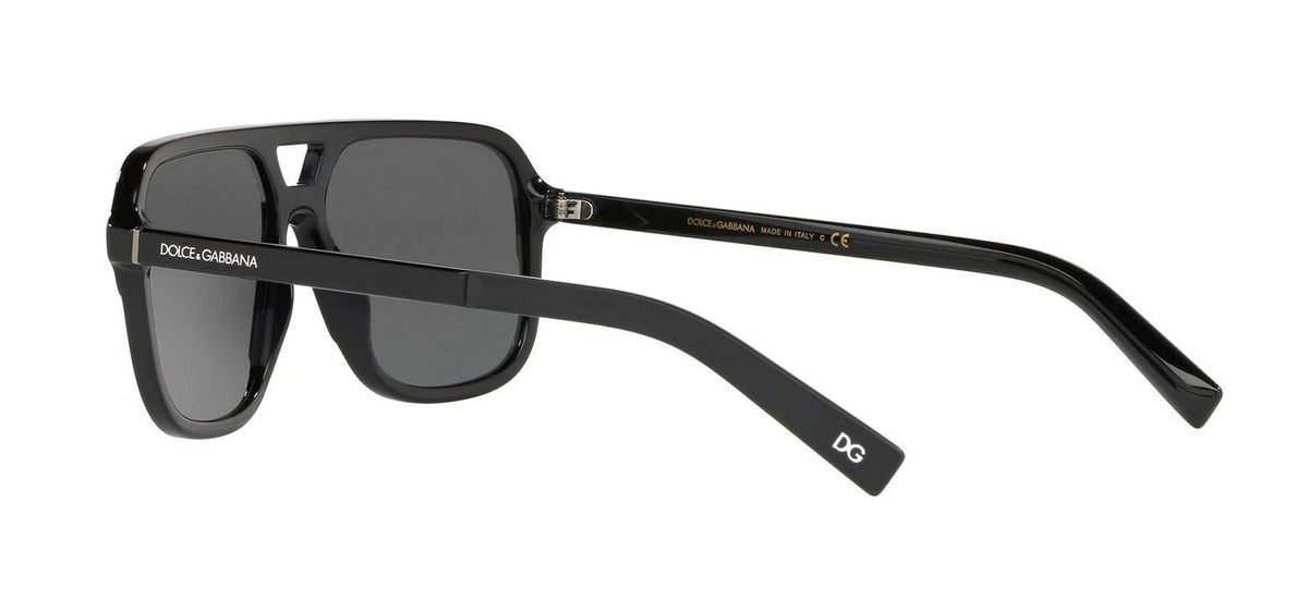 Dolce & Gabbana ANGEL DG 4354 Shiny Black/Grey (501/87) Sunglasses