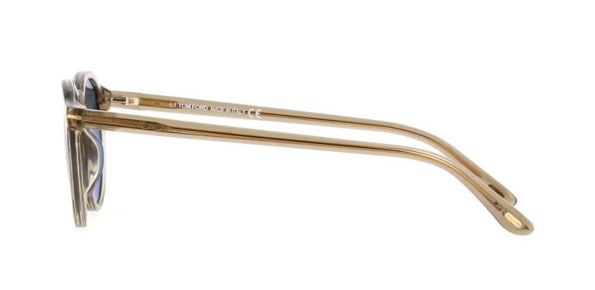 Tom Ford AURELE FT 0904 Transparent Beige/Blue (57V) Sunglasses