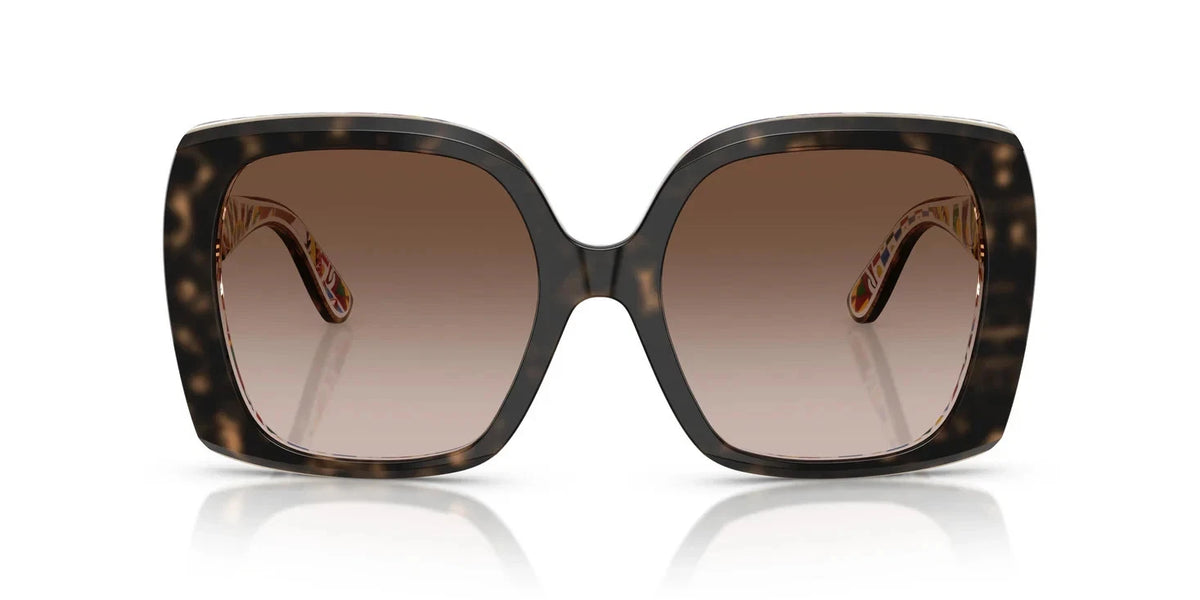 Dolce & Gabbana DG 4475 Havana On White Barrow/Brown Shaded (321713) Sunglasses