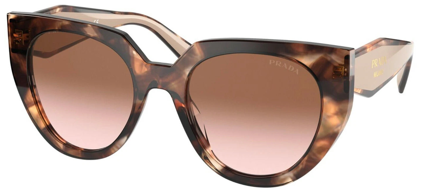 PRADA MONOCHROME PR 14WS Havana Pink/Brown Pink Shaded (01R-0A6) Sunglasses