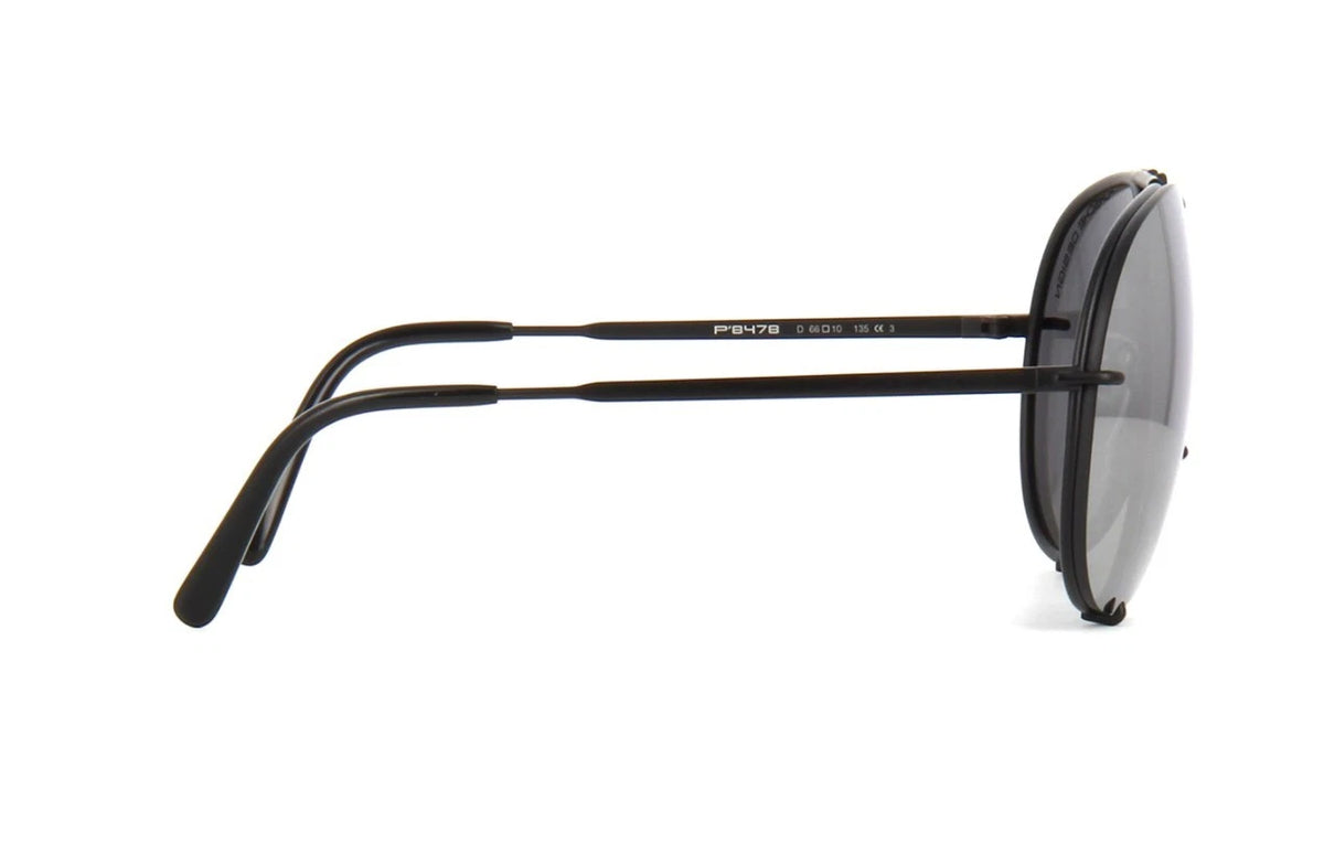 Porsche Design P8478 Black/Dark Grey + Silver Mirror Lenses (D/V343) Sunglasses
