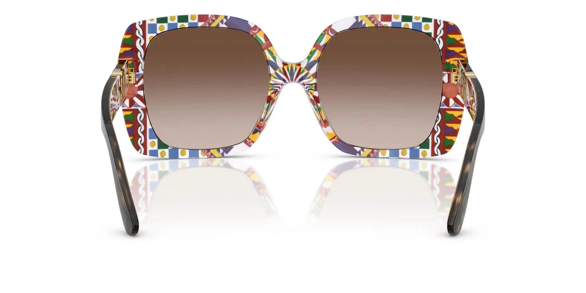 Dolce & Gabbana DG 4475 Havana On White Barrow/Brown Shaded (321713) Sunglasses