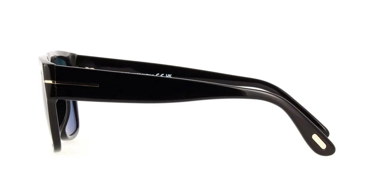 Tom Ford DUNNING-02 FT 0907 Shiny Black/Blue (01V) Sunglasses