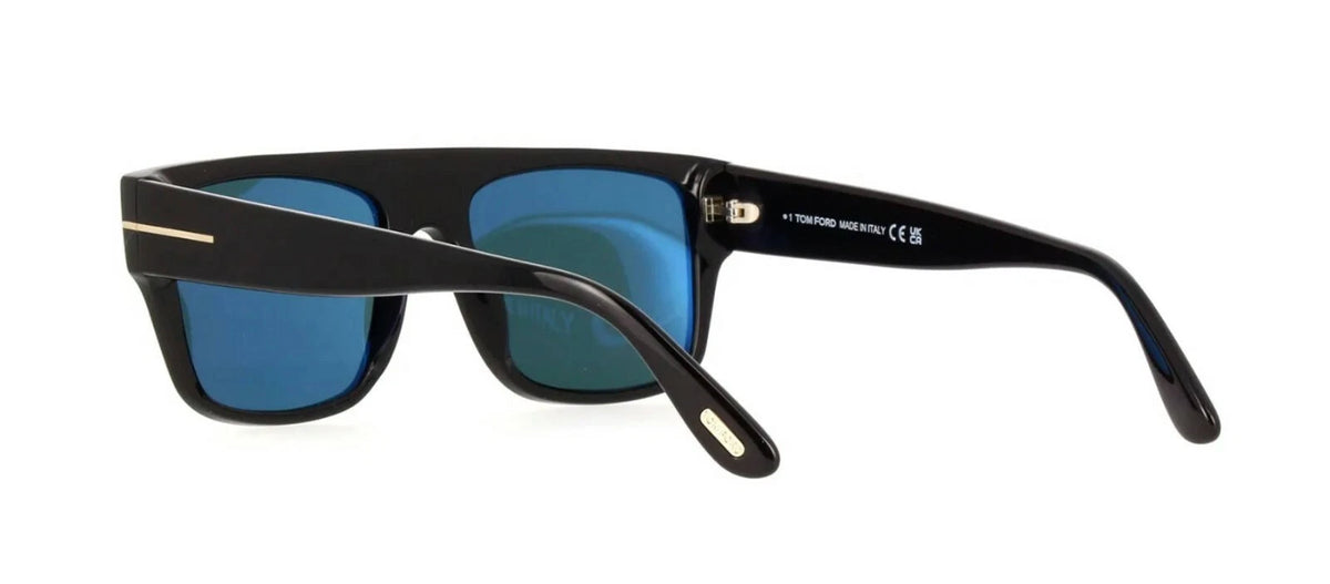 Tom Ford DUNNING-02 FT 0907 Shiny Black/Blue (01V) Sunglasses