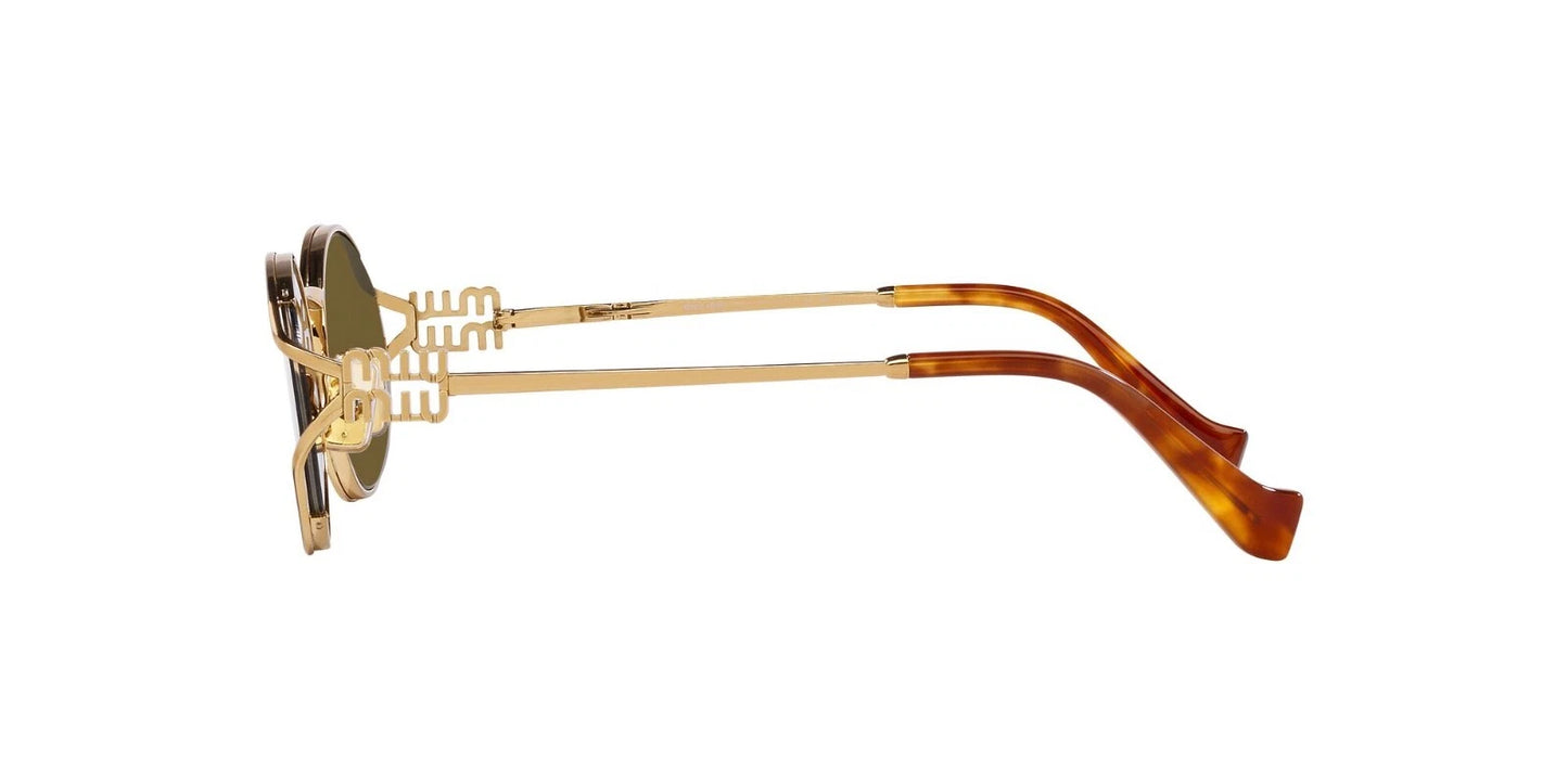 Miu Miu SMU 52YS Brass Gold/Dark Brown (7OE-01T) Sunglasses