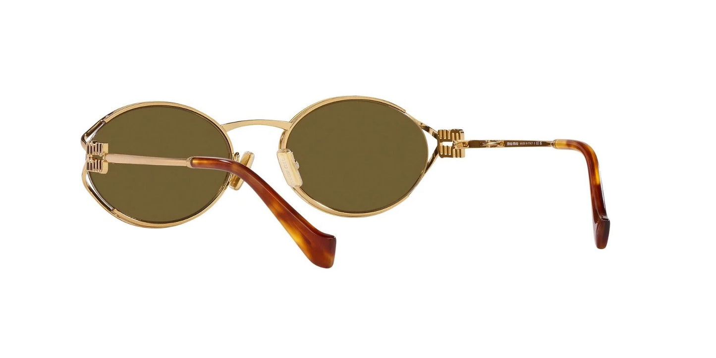 Miu Miu SMU 52YS Brass Gold/Dark Brown (7OE-01T) Sunglasses