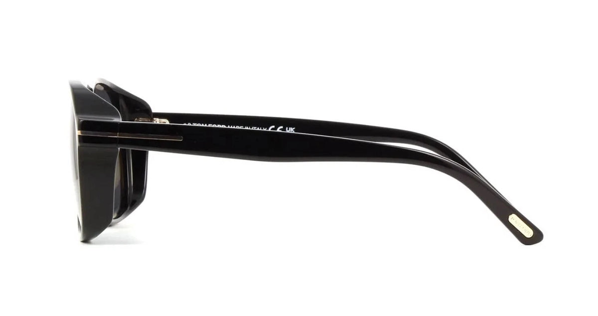 Tom Ford ROSCO FT 1022 Shiny Black/Grey (01A) Sunglasses
