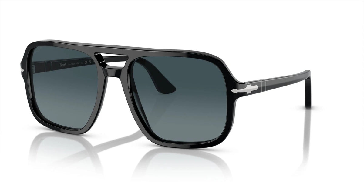 Persol PO 3328S Black/Dark Blue Shaded (95/S3) Sunglasses