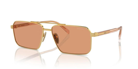 Prada PR A57S Gold/Transparent Peach (5AK07V) Sunglasses