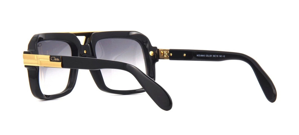 CAZAL LEGENDS 664/3 Black 18K Gold/Grey Gradient (001) Sunglasses