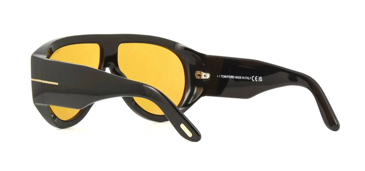 Tom Ford BRONSON FT 1044 Shiny Black/Brown (01E) Sunglasses