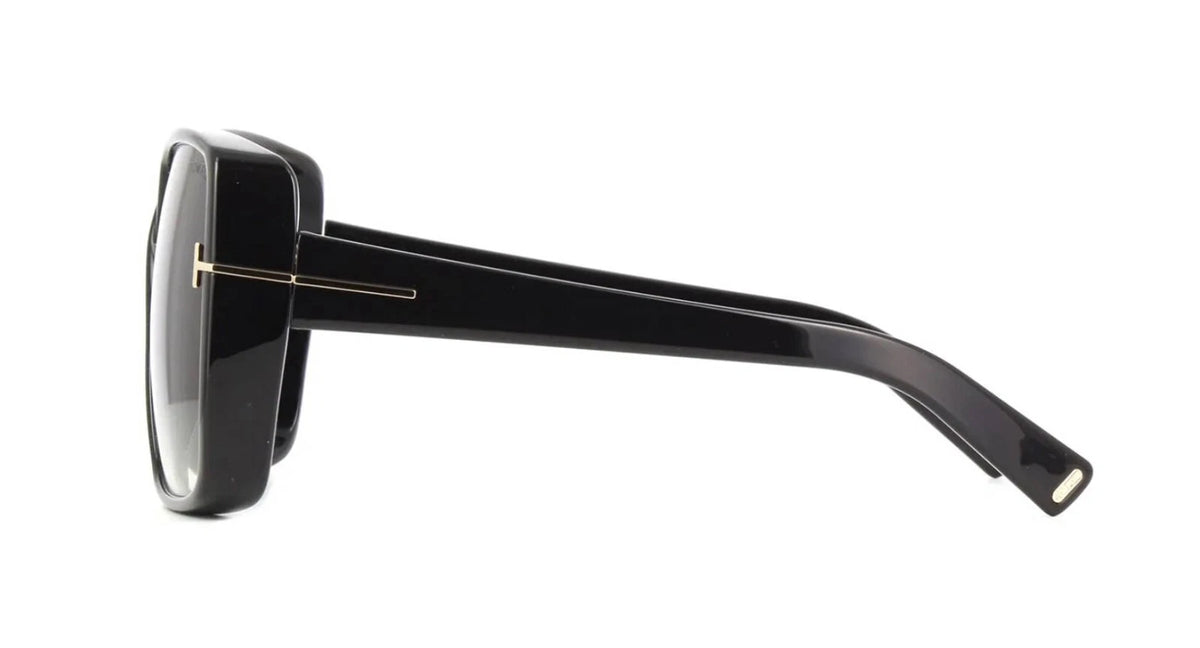 Tom Ford YVONNE FT 1117 Shiny Black/Grey Shaded (01B) Sunglasses