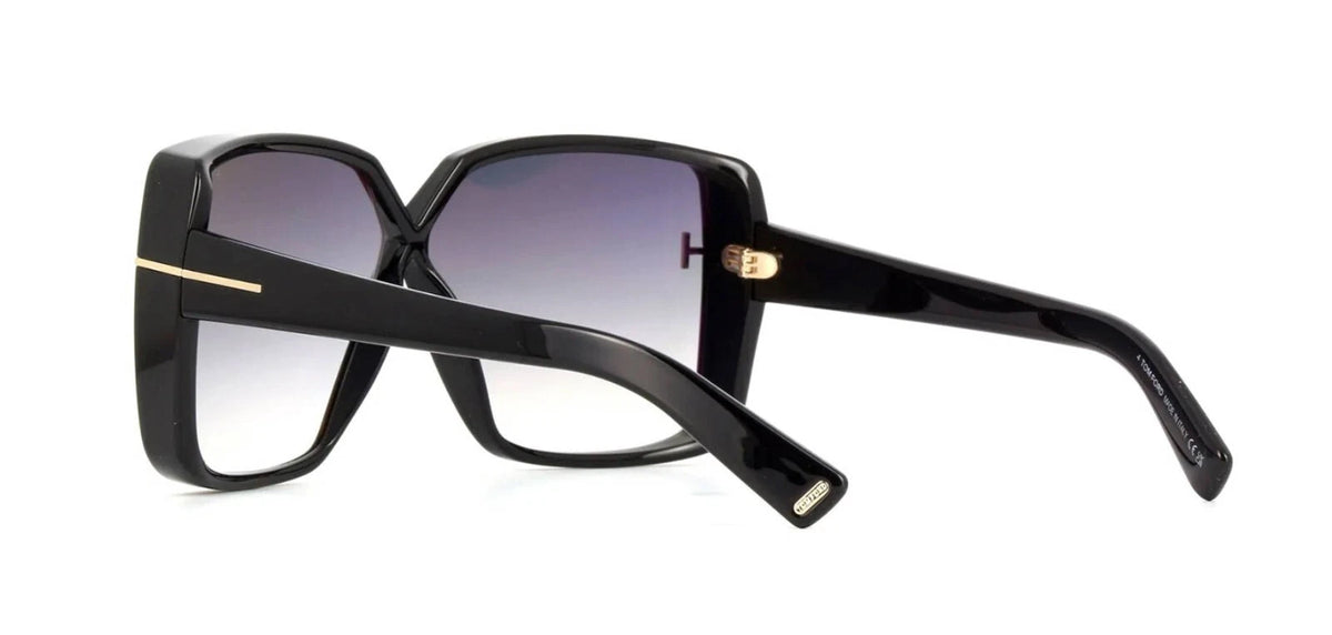 Tom Ford YVONNE FT 1117 Shiny Black/Grey Shaded (01B) Sunglasses